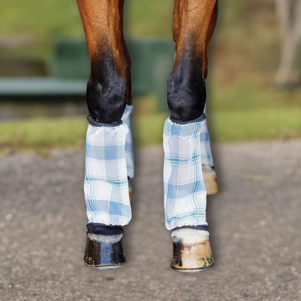 Schneiders Dura-Mesh Plaid Non-Fitted Horse Fly Boots | 1000D Heavy Poly/Vinyl | 65% UV Protection | Maximum Durability & Breath